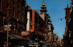 Grant Avenue - Chinatown San Francisco, CA Postcard Postcard