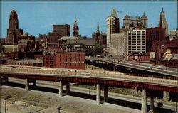 Skyline and Part of Skyway Bridge Postcard
