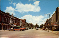 Looking north on Michigan Street Plymouth, IN Postcard Postcard