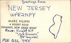 Greetings from New Jersey Demarest, NJ QSL & Ham Radio Postcard Postcard
