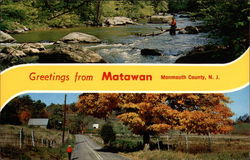 Greetings from Matawan New Jersey Postcard Postcard