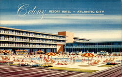 Colony Resort Motel Atlantic City, NJ Postcard Postcard