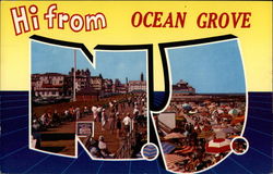 Hi from Ocean Grove, N.J New Jersey Postcard Postcard