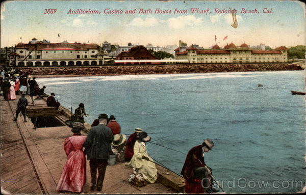 Auditorium, Casino and Bath House from Wharf Redondo Beach California