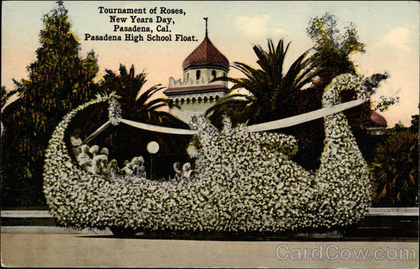 Tournament of Roses, New Years Day, Pasadena High School Float California