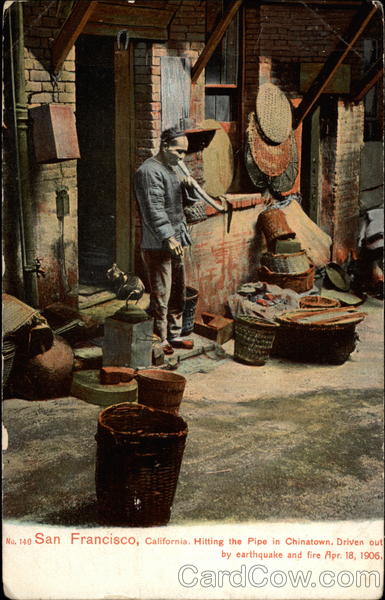 Hitting the Pipe in Chinatown San Francisco California