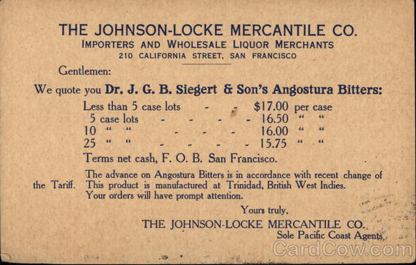 The Johnson-Locke Mercantile Co San Francisco California
