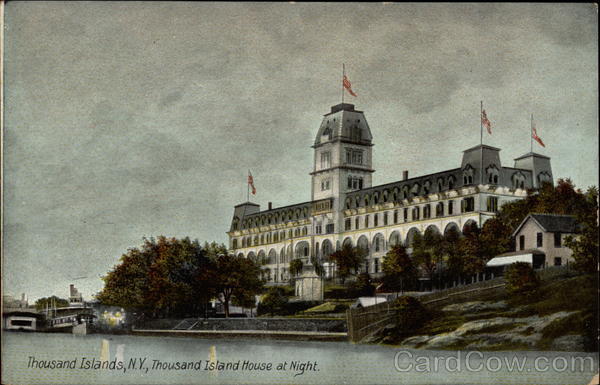Thousand Island House at Night Thousand Islands New York