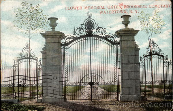 Flower Memorial Gates, Brookside Cemetary Watertown New York