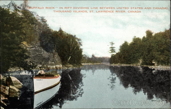 Buffalo Rock in Rift Thousand Islands ON Canada Ontario