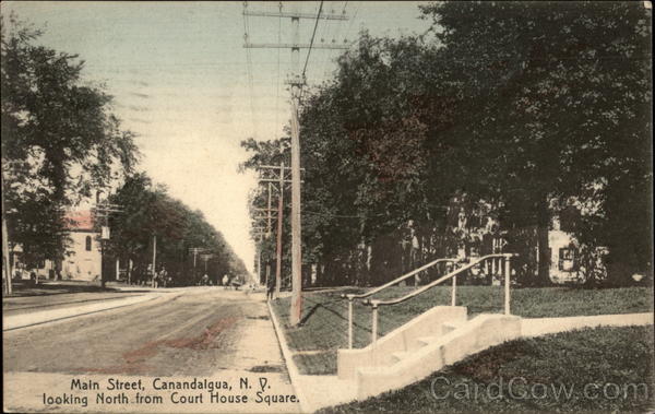 Main Street looking North from Court House Square Canandaigua New York