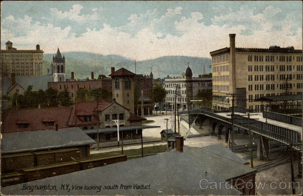 View looking south from Viaduct Binghamton New York