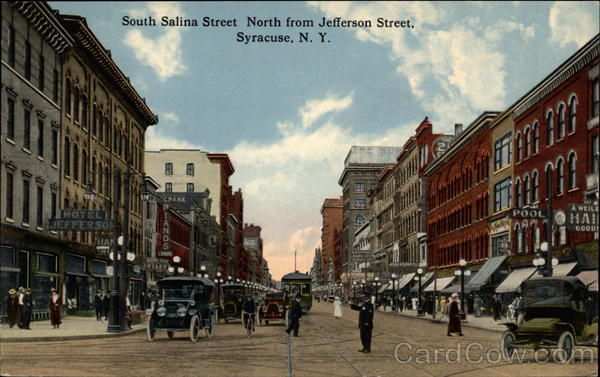 South Salina Street, North From Jefferson Street Syracuse New York