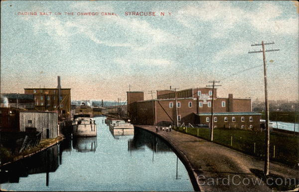 Loading salt on the Oswego Canal Syracuse New York