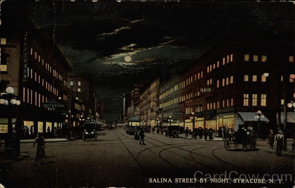 Salina Street by Night Syracuse New York