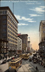 Junction of Telegraph Ave. and Broadway Postcard