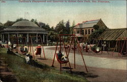 Children's Playground and Quarters in Golden Gate Park Postcard