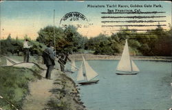 Miniature Yacht Races in Golden Gate Park Postcard