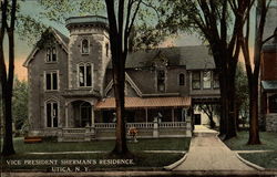 Vice President Sherman's Residence Utica, NY Postcard Postcard