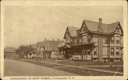 Residences on Main Street Voorheesville, NY Postcard Postcard