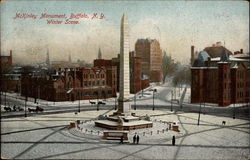 McKinley Monument, Winter Scene Postcard