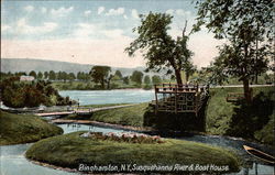 Susquehanna River & Boat House Postcard