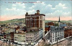 View from Court House Binghamton, NY Postcard Postcard