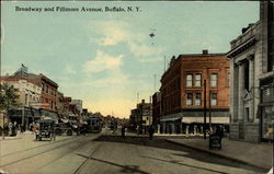 Broadway and Fillmore Avenue Postcard