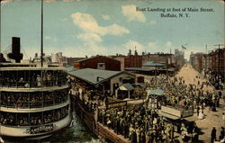 Boat Landing at foot of Main Street Postcard