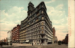 Powers Building and Hotel Postcard