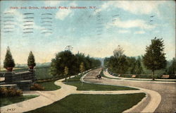 Walk and Drive, Highland Park Postcard