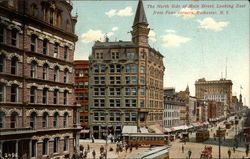 The North Side of Main Street, Looking East from Four Corners Postcard