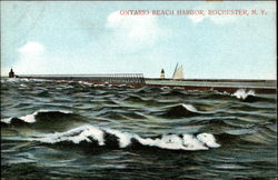 Ontario Beach Harbor Postcard