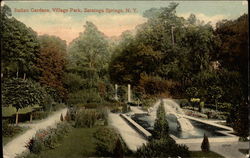 Italian Gardens, Village Park Postcard