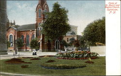 Circle of St. Mary's and Baptist Church Postcard