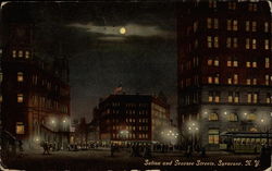 Salina and Genesee Streets Postcard