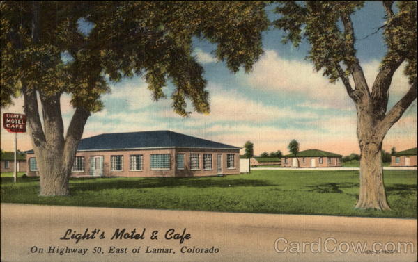 Light's Motel & Cafe on Highway 50 Lamar Colorado