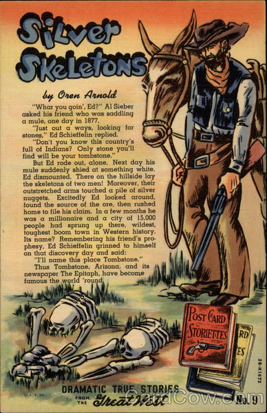 Silver Skeletons by Oren Arnold Tombstone Arizona Cowboy Western