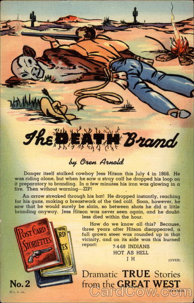 Dramatic True Stories from the Great West No. 2 Cowboy Western