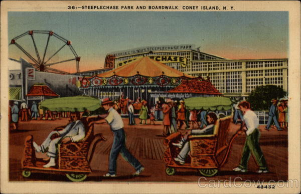 Steeplechase Park and Boardwalk Coney Island New York