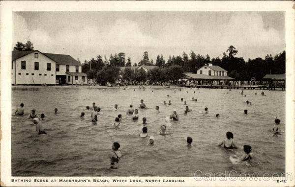 Bathing Scene at Marshburn's Beach White Lake North Carolina