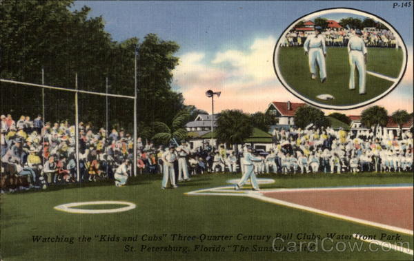 Waterfront Park: Watching the Kids and Cubs Three Quarter Century Ball Clubs St. Petersburg Florida