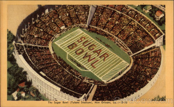 View of the Sugar Bowl, Tulane Stadium New Orleans Louisiana