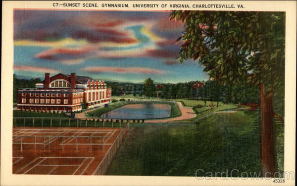Sunset Scene, Gymnasium, University of Virginia Charlottesville