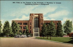 Vista on the Campus of the University of Wyoming at Laramie, Engineering Building in Background Postcard