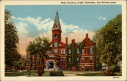Main Building, Drake University Des Moines, IA Postcard Postcard