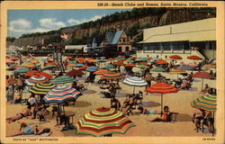 Beach Clubs and Homes Santa Monica, CA Postcard Postcard
