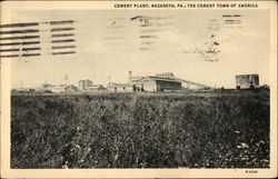 Cement Plant: The Cement Town of America Nazareth, PA Postcard Postcard