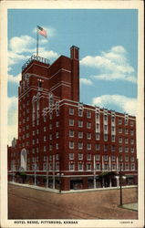 Hotel Besse Pittsburg, KS Postcard Postcard