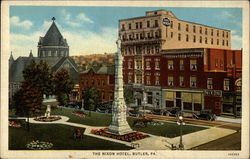 The Nixon Hotel Butler, PA Postcard Postcard